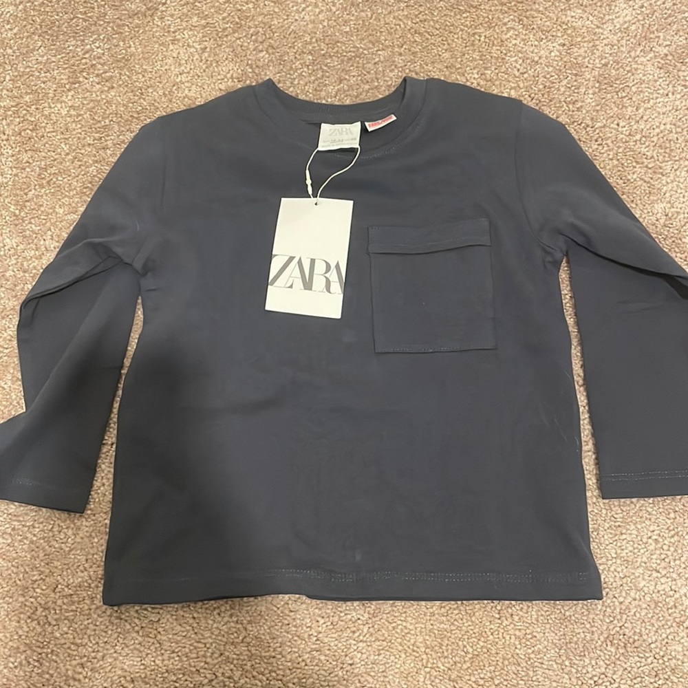 NWT zara long sleeve shirt size 12-24m